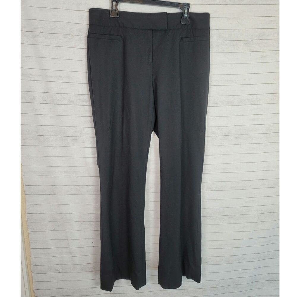 LAFAYETTE 148 NEW YORK THE SULLIVAN WOOL BLEND TROUSER PANTS IN BLACK, SZ 4